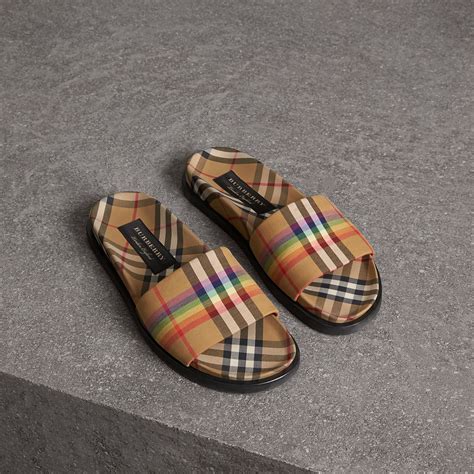 burberry men slides|Burberry vintage check high top.